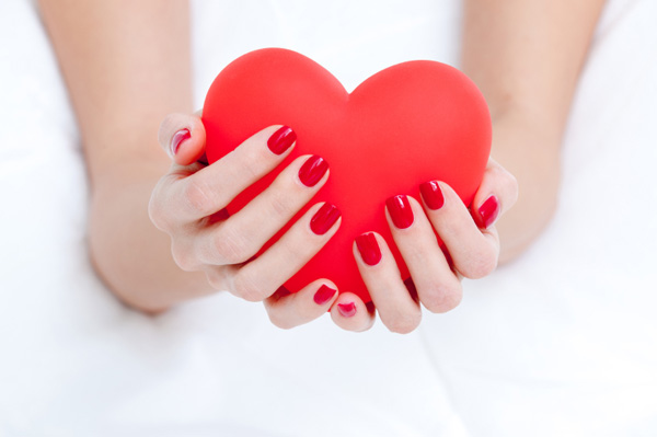 Red nails for Valentine's Day