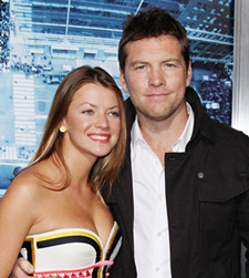 Sam Worthington and Crystal Humphries at Man on the Ledge premiere