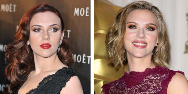 Scarlett Johansson's changing hair colors