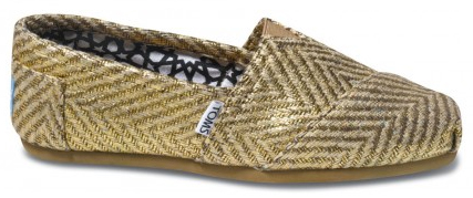 TOM'S Gilded Herringbone shoes