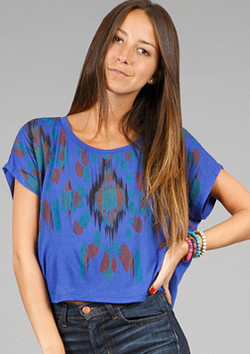 WkShp Belizean Belle slouch crop tee 