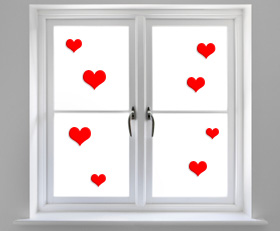 V-Day window clings