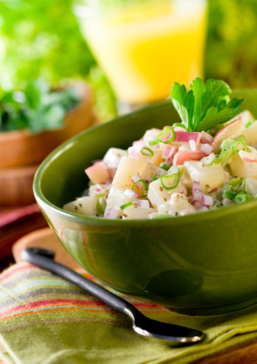 Warm and creamy potato salad