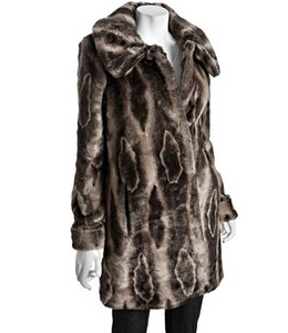 Hilary Radley faux fur coat