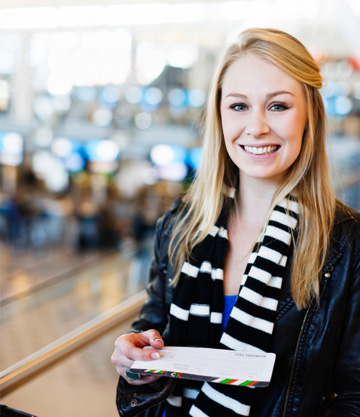 Woman in airport