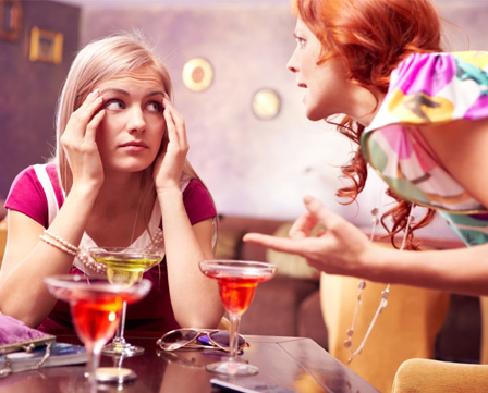 Woman being bullied by mean girl