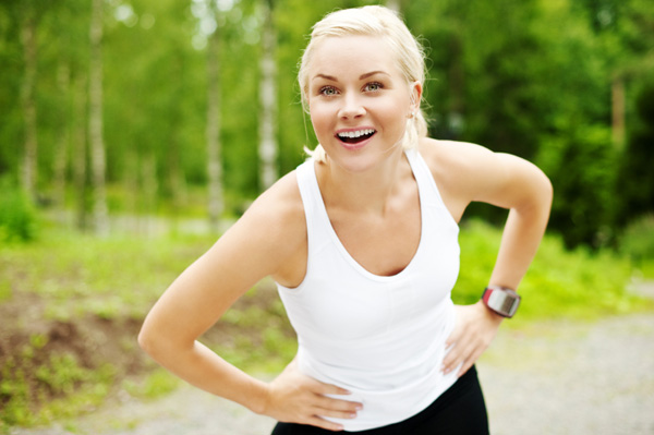 Woman doing fitness drills