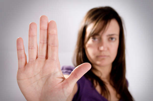 Woman saying no