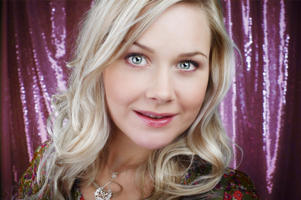 Woman with wavy hair for Valentine's Day date
