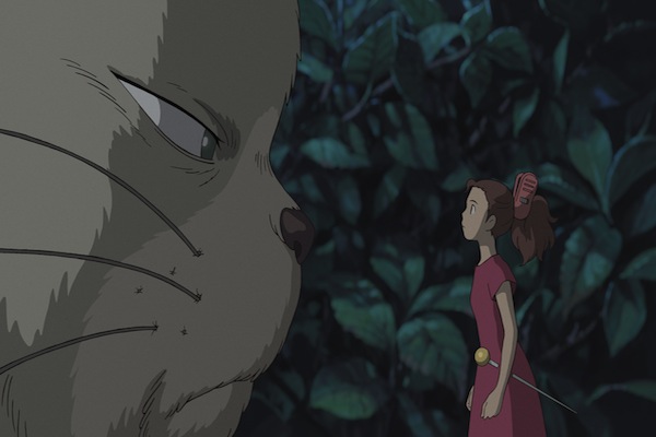 The Secret World of Arrietty image of cat and Arrietty