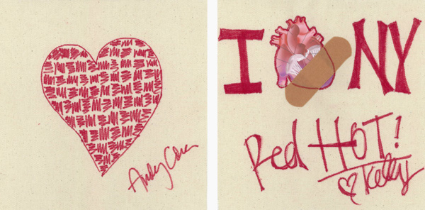Andy Cohen and Kelly Bensimon's drawings