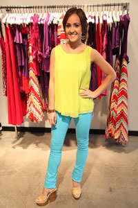 Ashley Hebert trys on her favorite Alice + Olivia pieces