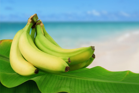Banana on the beach