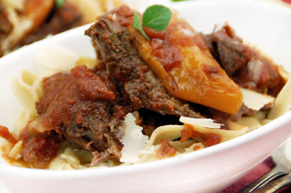 Tomato-braised beef short ribs