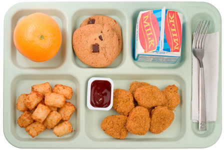 Chicken nugget school lunch