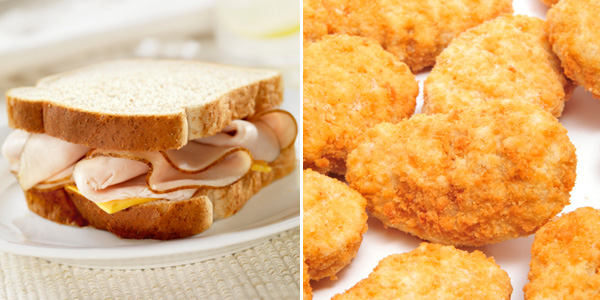 Chicken Nuggets vs Turkey Sandwich