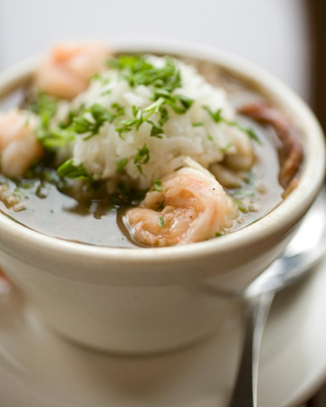 Chicken, shrimp and sausage gumbo
