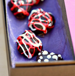 Homemade milk chocolate hearts