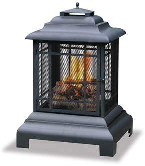 Classic outdoor fireplace