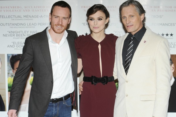 Michael Fassbender, Keira Knightley, Viggo Mortenson