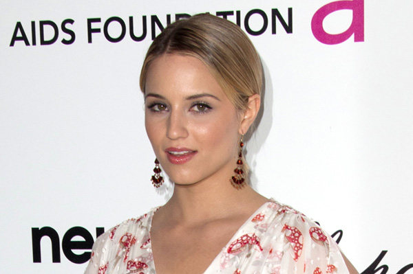 Dianna Agron's makeup at the Elton John AIDS foundation Oscar viewing party