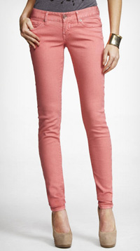 spiced guava colored jean leggings