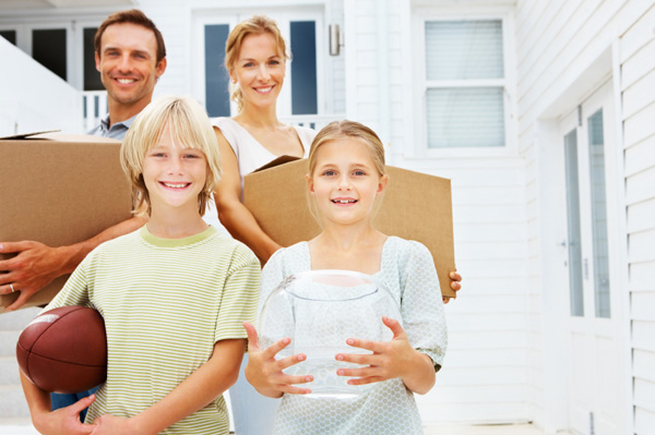 Family moving into new house
