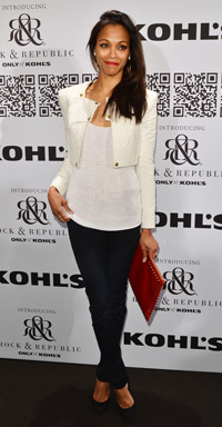 Zoe Saldana at the Rock & Republic For Kohl's Fashion Show