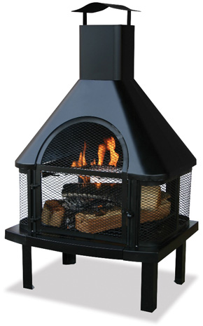 Fireplace with chimney