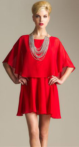 Gossip Girl By R&J chiffon capelet dress
