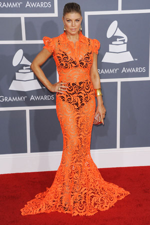 Worst dressed at the 2012 Grammy Awards -- Fergie