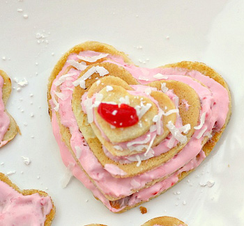 Heart crepe stack