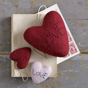 Heart-shaped ornaments