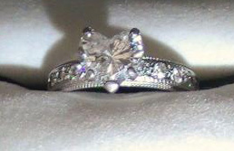 Platinum Heart-Shaped Engagement Ring