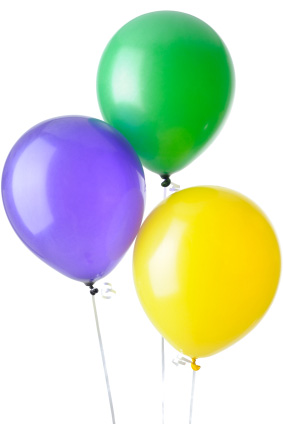Mardi Gras balloons