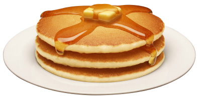 Short stack of pancakes