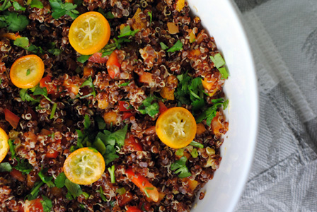 kumquat quiona salad