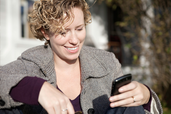 Woman with iPhone