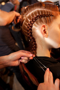 Hair at Christian Siriano Fall/Winter 2012 show