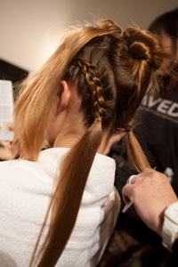Hair at Christian Siriano Fall/Winter 2012 show