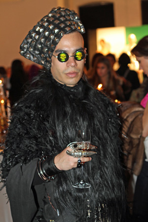 Feathered friend at New York Fashion Week
