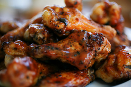 Pile of chicken wings