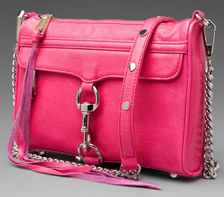 Ultra-pink purse -- pink Rebecca Minkoff leather purse