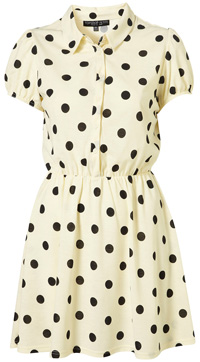 Pretty in polka dots -- Jersey shirt dress