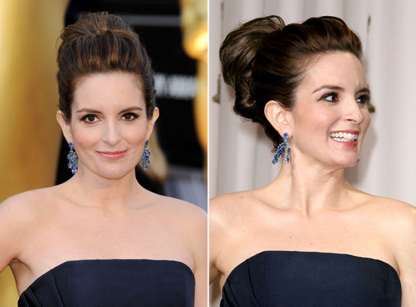 Tina Fey's hairstyle at 2012 Oscars