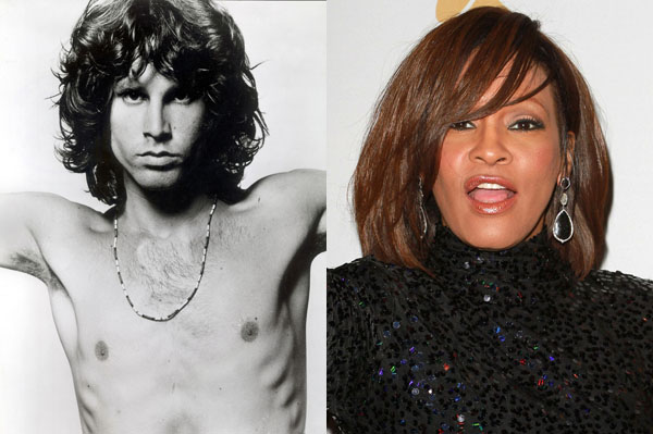 Whitney Houston and Jim Morrison