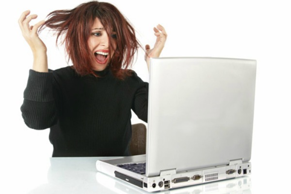 Frazzled woman