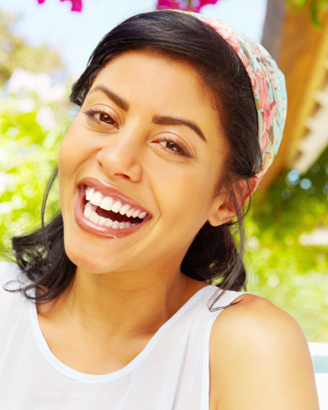 Woman wearing head scarf