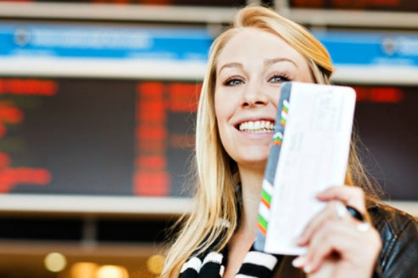 Woman travelling alone