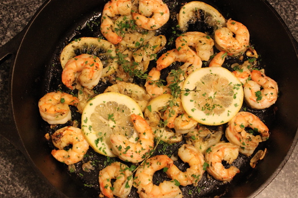 Garlic lemon shrimp